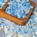 Bamboo shaped glass beads in blue and white marble pattern for DIY jewelry making - Blue Dream