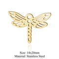 Golden hollow dragonfly pendant in stainless steel for DIY jewelry making 14x20mm - Gold Dragonfly (5Pcs/Pack)