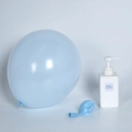 Light blue latex balloon set with inflated and uninflated variants for birthday decor - 12 Inch 2.8g Macaron Blue