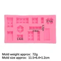 Roze siliconen mal voor Legostenen, ideaal voor chocolade en fondant taartdecoratie - Roze