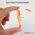 Modèle de crevette cuite miniature 6cm pour maison de poupée et accessoires DIY - Crevette Miniature (Yeux Colorés)
