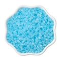 Light blue 4mm cat eye glass beads for DIY jewelry making in a petal bowl - Sky Blue