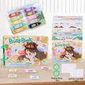 Educational dinosaur busy book for kids with 12 themed pages and velcro stickers - New Style 7-Small Comprehensive Edition