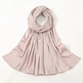 Elegant pale pink silk-satin hijab scarf with smooth texture and delicate glossy finish - Eggshell Pink