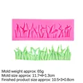 Pink silicone grass texture mold for fondant cake decorating and DIY chocolate crafting - Pink