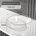 Small transparent white PET plastic washbasin 27cm diameter for home use - Transparent Small Single