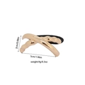 Irregular gold alloy hair tie with wave texture and black elastic for high ponytails - Cross Texture
