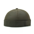 Bonnet Miki vert olive respirant avec texture perforée et design sans bord pour homme - Vert Militaire