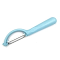 Sky blue multifunctional kitchen vegetable peeler with ergonomic plastic handle - Solid Handle / Blue