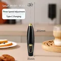 Wireless black electric milk frother with Type-C port and 3-speed adjustment - Xiao i Intelligent / Black