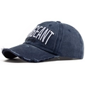 Berretto da baseball in cotone lavato blu scuro con ricamo GEANT e visiera effetto usurato - Regolabile / Blu navy