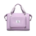 Bolsa de viaje color lila de gran capacidad con compartimento para zapatos y asas - Violeta Claro
