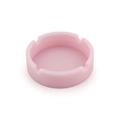 Runder Silikon-Aschenbecher in Rosa mit hitzebeständiger matter Oberfläche in Weiß - Fluoreszierendes Rosa