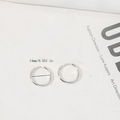 Minimalist S925 sterling silver hoop earrings in bright silver finish 14mm diameter - 14mm / Silver