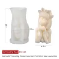 Silicone mold for DIY blindfolded girl candle with RX-125 size specifications - Girl Holding Roses RX-125