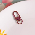 Rainbow plated metal lobster clasp swivel hook for DIY keychains and bag accessories - Dark Coffee Iridescent