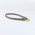 Taupe lychee grain leather handbag strap with white stitching and gold lobster clasp - 1.8cm Width Light Grey
