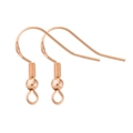 Monachelle per orecchini in argento sterling S925 placcato oro rosa per gioielli fai da te - Con Perla / Placcato Oro Rosa
