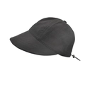Cappello da sole nero con trama a nido d'ape tesa larga e coulisse regolabile da donna - M (56-58cm) / Nero