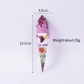 Purple PU artificial ice cream cone model, 19.5cm decorative display fake food prop - Purple