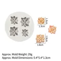 Silicone mold for gift box crafts with four cavities for fondant and resin art - Grey
