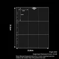 Size chart for 9-pocket clear card binder sleeve showing 31.3x23.8cm outer dimensions - A4 11 Holes 9-Pocket Pages 10 Sheets Single Slot 7.2*9.9cm 104#