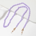 Detail of purple acrylic chain with marble texture and gold lobster clasps - Purple Pattern