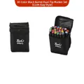 Black dual-tip art marker set with 30 vibrant colors in a portable zipper carry case - 30 Colors (Cloth Bag)
