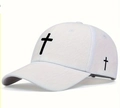 Cross / White With Black Embroidery