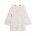 Dettaglio delle paillettes argento e della trama del tessuto sull'abito elegante - XS / Bianco
