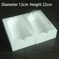 Clear 12x22cm cylindrical glass cloche with foam base for preserved flower display - 12*22CM Glass Dome + Foam Packaging