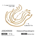 Vijfdelige kralenarmbandset van roestvrij staal in goud voor dames sieraden - 5-delige Gelaagde Gouden Armband Set (JDB2409030)