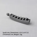 Small grey matte banana hair clip for women featuring elegant resin material and 10cm size - Small / Gray