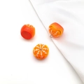 Cute bohemian style acrylic orange fruit pendant for DIY handmade jewelry crafts - Peeled Yellow Orange