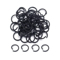 Bulk black matte iron jump rings for DIY jewelry making and connecting bracelets - Swimsuit Black (open Ring)