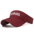 Visiera parasole color bordeaux con ricamo Colorado in tela di cotone sportiva - Regolabile / Borgogna
