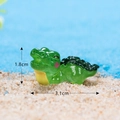 Miniature green resin crocodile figurine for micro landscape decor, size 3.1cm x 1.8cm - No. 13 Crocodile