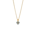Collier doré avec pendentif cœur émaillé bleu et rose sur fond blanc pur - Style de Cœur à Plusieurs Couches(7#)