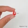 Miniature de poivron rouge en forme de U pour loisirs créatifs DIY, hauteur 1,2 cm - Mini Crevette Rouge de 1,2 cm