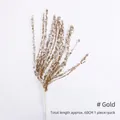 Golden Christmas tree twig with glitter sequins for DIY bouquets, 60cm length - 1 Piece / Champagne Gold