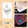Luminous blue glow butterfly and moon tattoo sticker Hi-199 for Halloween cosplay - Hi-199 Butterfly Moon
