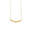 Collar dorado de pliegues irregulares con un colgante texturizado y tres gemas de color claro - Estilo con piedra clara incrustada (2#)