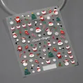 3D-geprägte Weihnachts-Nagelsticker mit Weihnachtsmann- und Schneeflockenmotiven - TS-3275 Schneeflocke Stille Nacht - Neues 3D-Relief