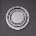 Round transparent acrylic display tray with concentric grooves for bead bracelet storage - Acrylic / Acrylic Round (95x13mm)