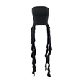 Sexy zwarte strapless crop top voor dames met dramatische lange vloeiende ruches details - S / Zwart