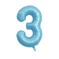 Blue 40-inch number 3 gradient aluminum foil balloon for birthday party decorations - Number 3 / Blue