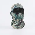 Outdoor cycling face mask with honeycomb python camouflage in blue and grey tones - Jungle Camouflage