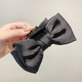 Pince à cheveux élégante en dentelle noire avec nœud en satin pour chignon - 1# Noir A