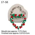 Molde de silicona con corona de rosas en forma de corazón y muestra de resina roja - Estilo 2-Corona de Corazón / Gris
