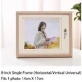 8 inch light wood photo frame with white matting, versatile for portrait or landscape - 8-inch Single Frame/Horizontal and Vertical